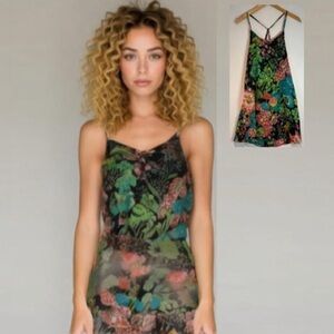 Pearle 88 chiffon floral swing dress size XS